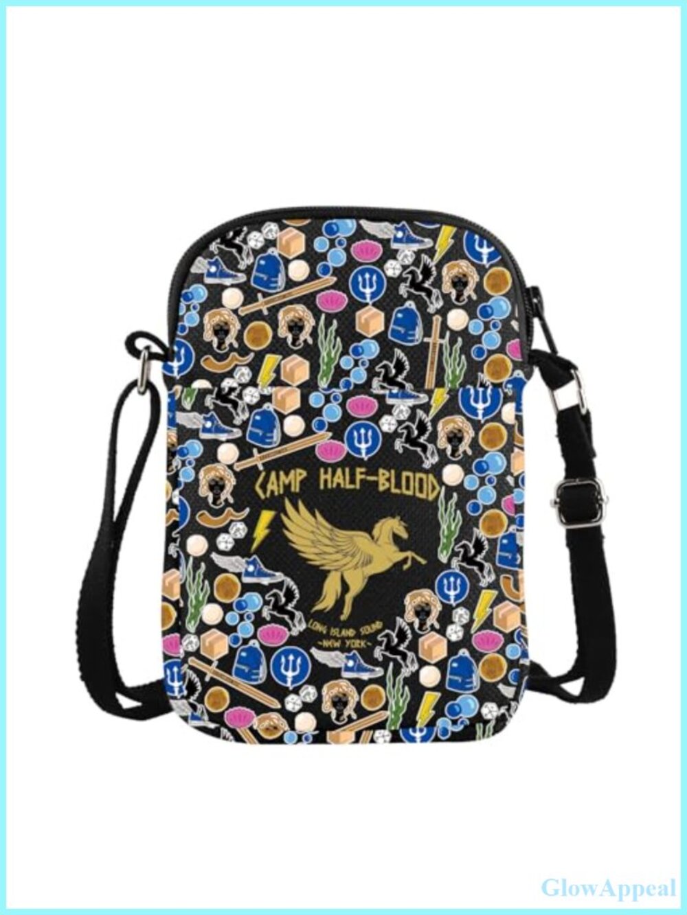 Canvas Crossbody Bag Greek Mythology Percy Movie Gift Adjustable Strap